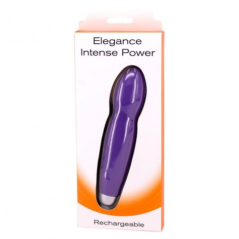 Фиолетовый мини-вибромассажер ELEGANCE INTENSE POWER - 14 см.